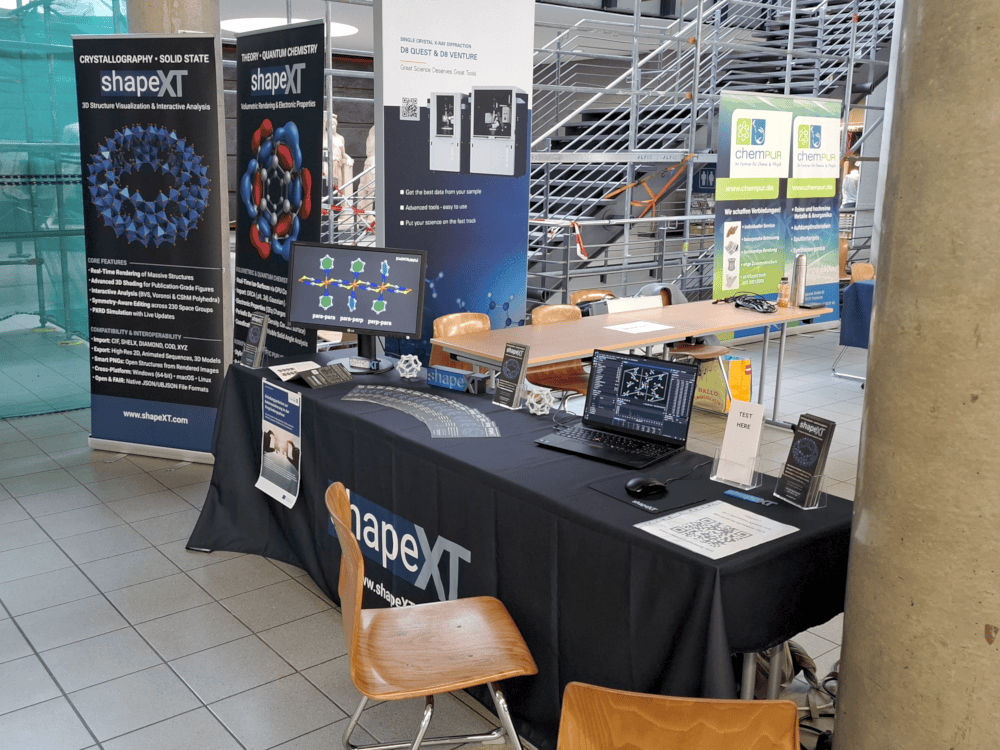The shapeXT exhibition booth at the GDCh Conference in Jena.